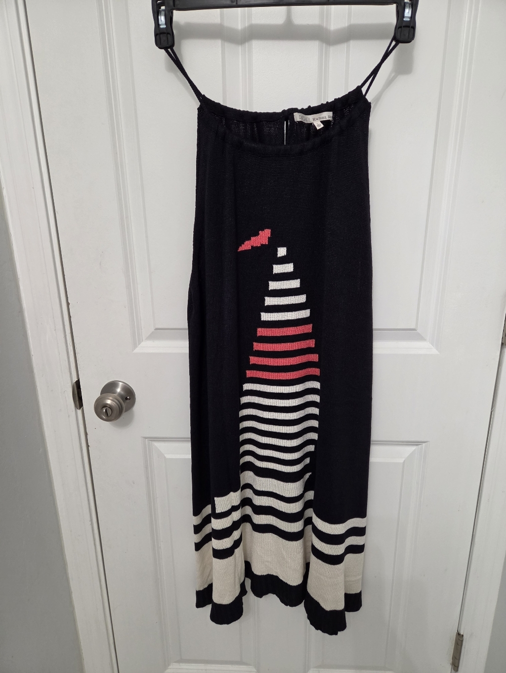 Rachel Roy Womens  Navy Sleeveless Knit Midi Dress Size L